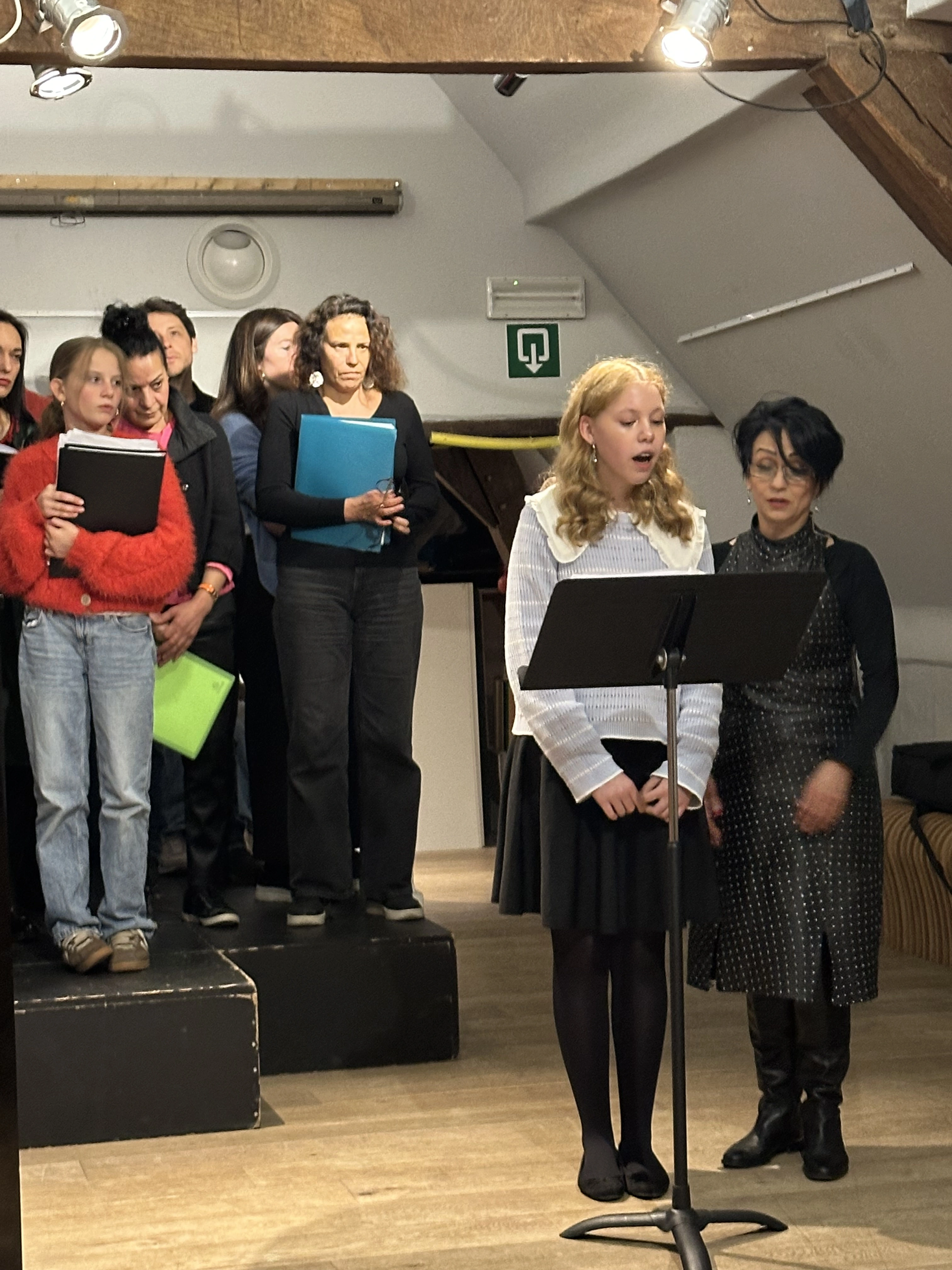 Performance vocale solo lors du concert